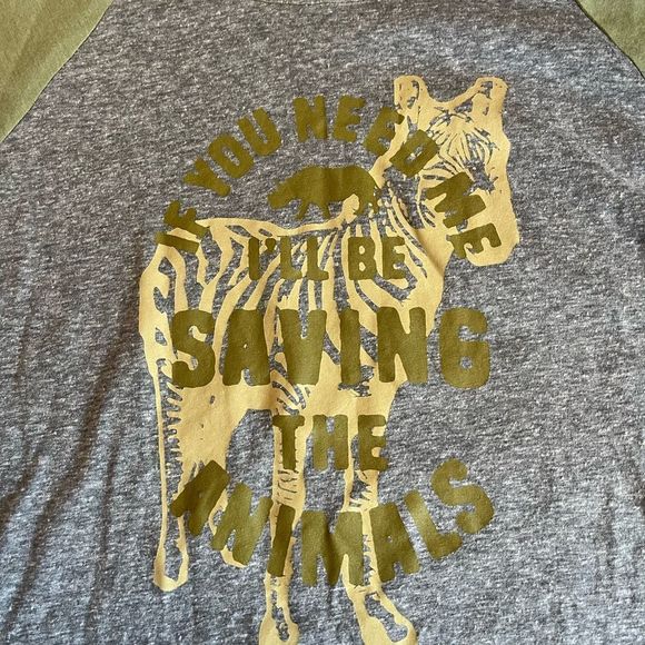 If You Need Me I’ll Be Saving Animals Tee Large - Picture 3 of 7